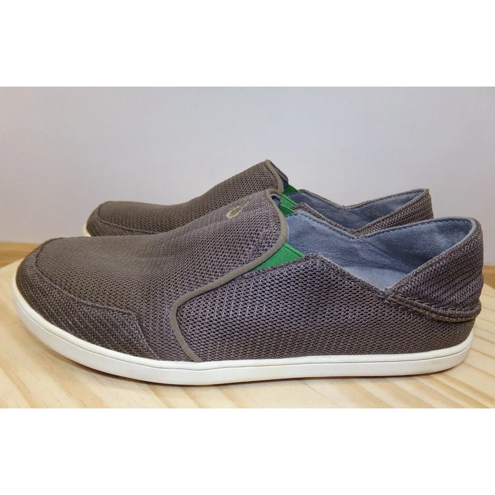 Olukai Nohea Mesh Slip On Shoes Mens Brown Size 9.5 Casual Loafers
